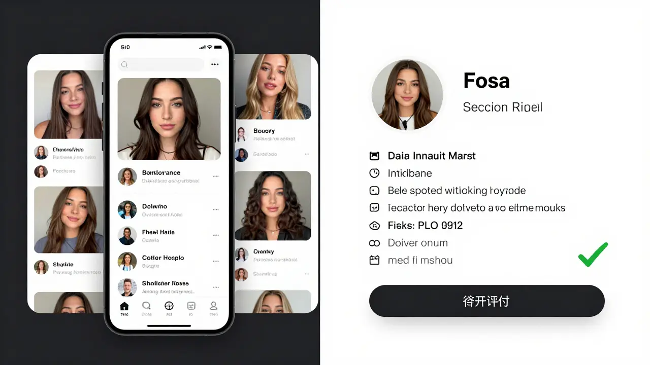 Side-by-side comparison: generic dating app vs. verified elite profile with detailed interests and credentials.